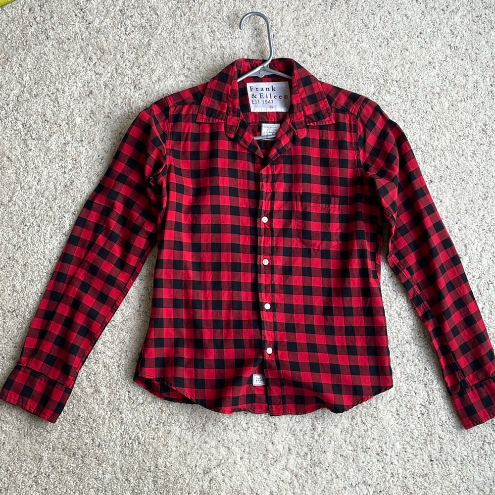 FRANK & EILEEN Barry Fit Red & Black Buffalo Plaid Shirt - Picture 5 of 16